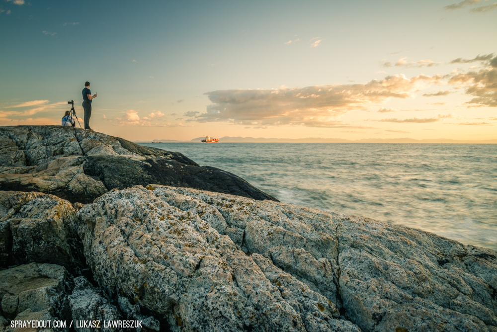 Photographers During Sunset in Lighthouse Park