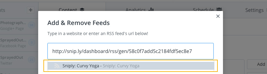 Adding Rss Feed to Buffer