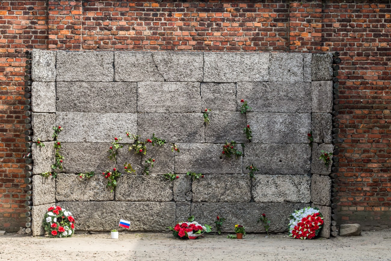 The Death Wall in Auschwitz