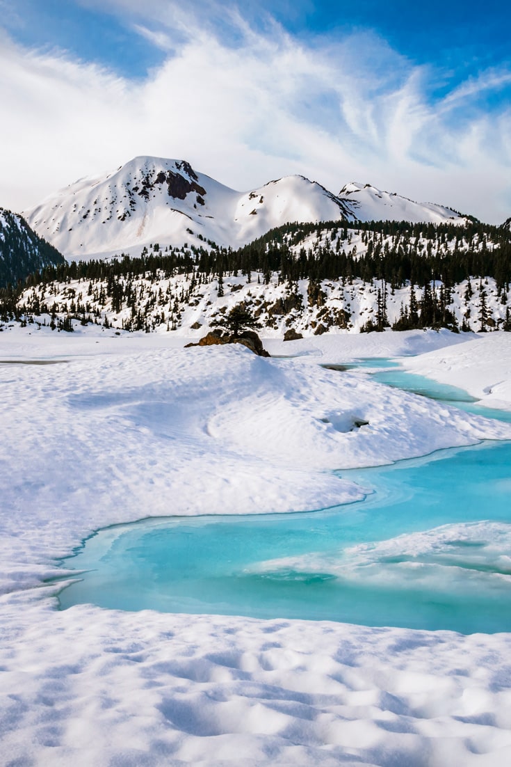 Snow and Mountains in Garibaldi Lake, BC, Canada. Landscape Photography