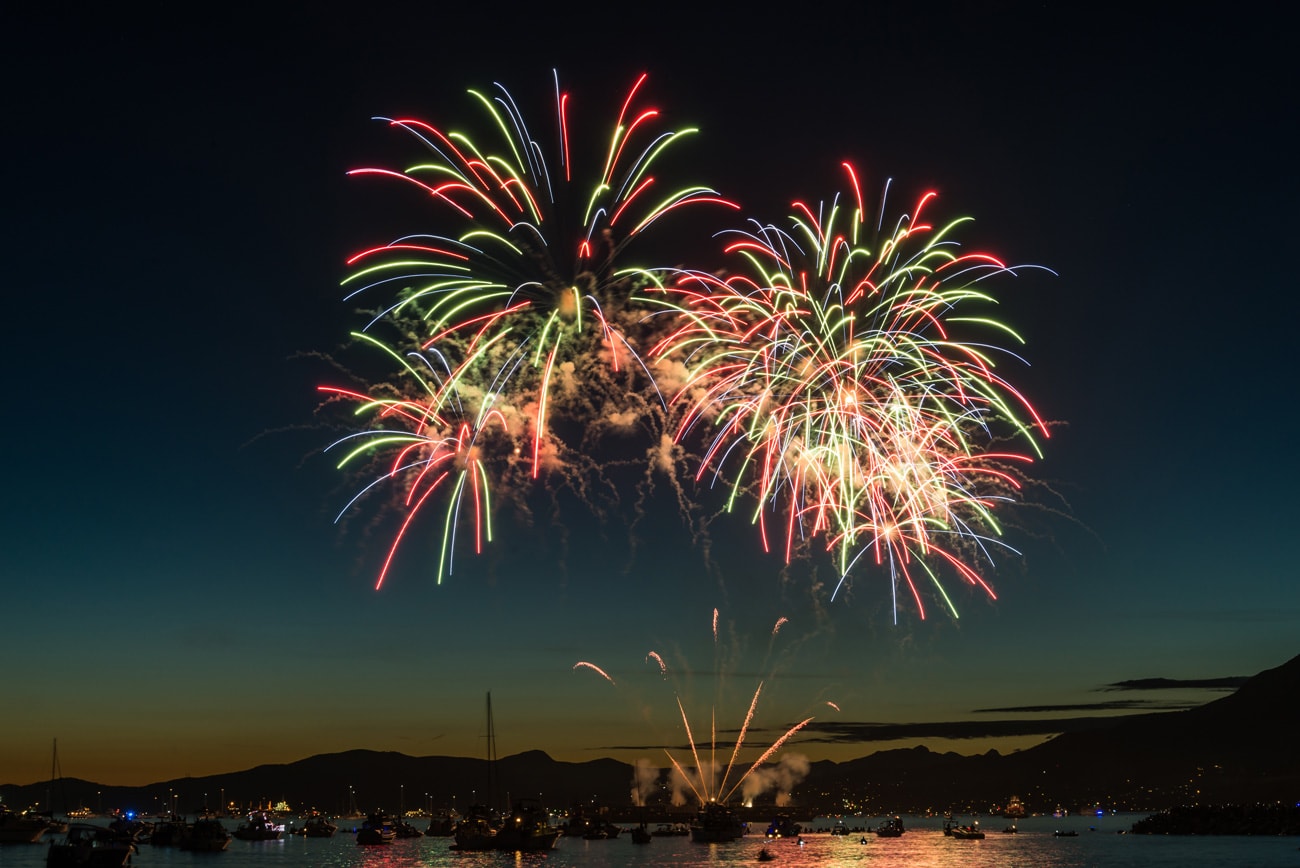Team Japan Fireworks Performance During Honda Celebration of Light in Vancouver, Canada in 2017