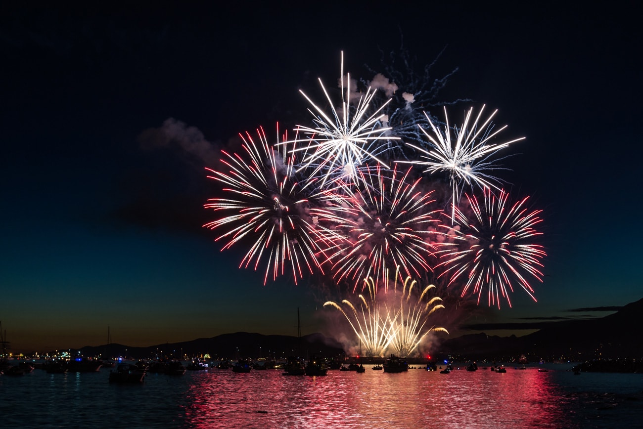 Team Japan Fireworks Performance During Honda Celebration of Light in Vancouver, Canada in 2017